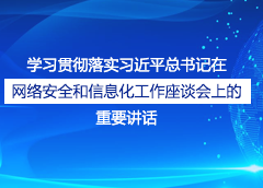 学习贯彻落实习近平总书记在网络安全和信息化工作座谈会上的重要讲话